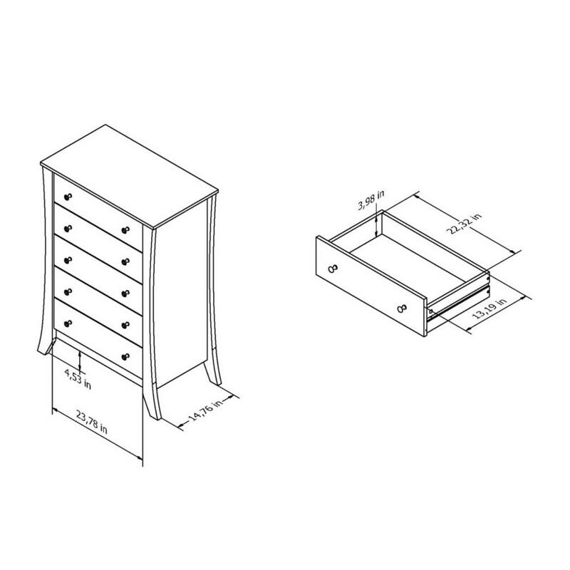 Vem Transitional Espresso 5-Drawer Vertical Chest by Furniture of America