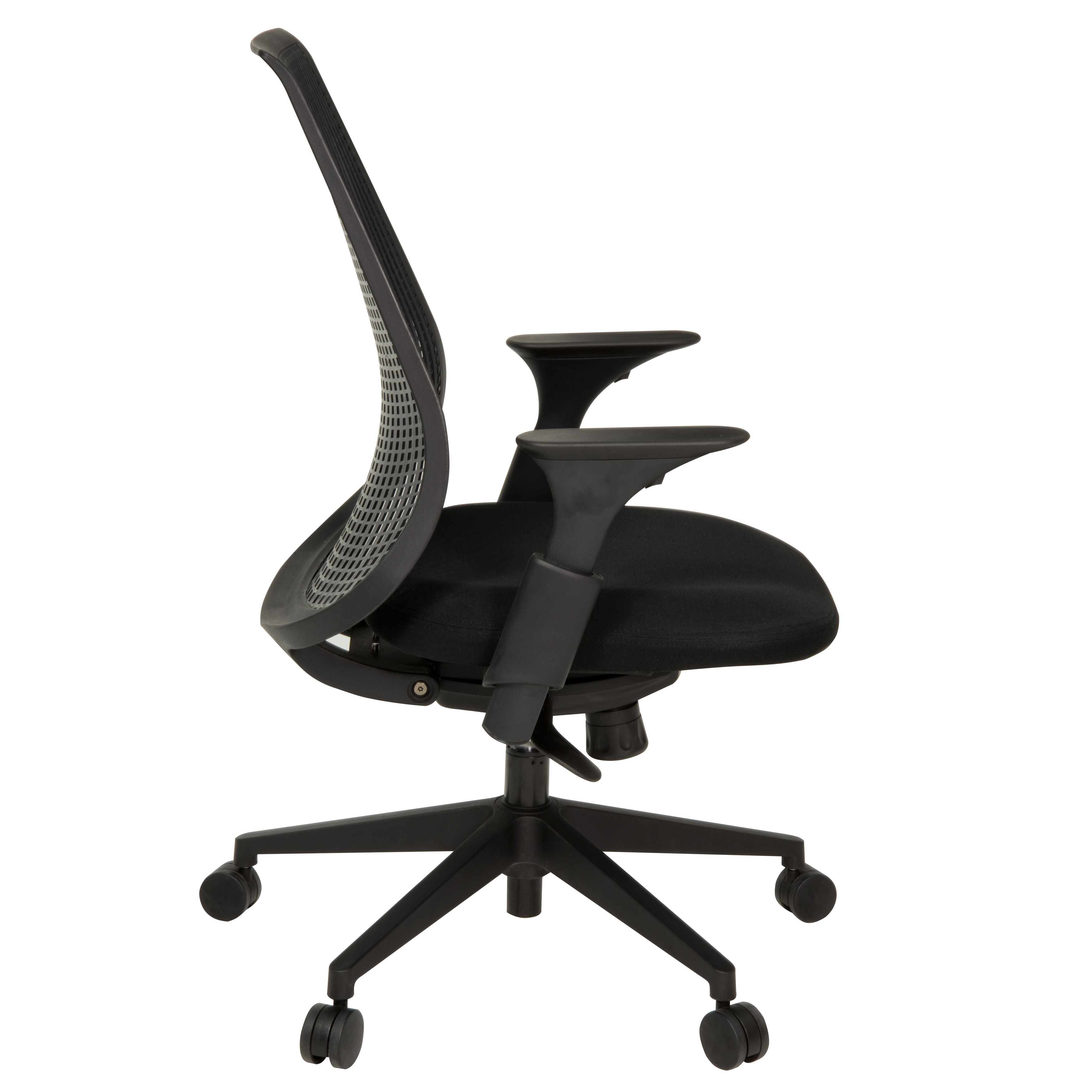 Lizze Executive Rubber Mesh Swivel Chair   Black