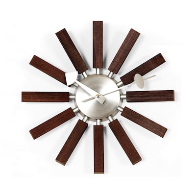 Hans Andersen Home Walnut Wooden Spokes Clock
