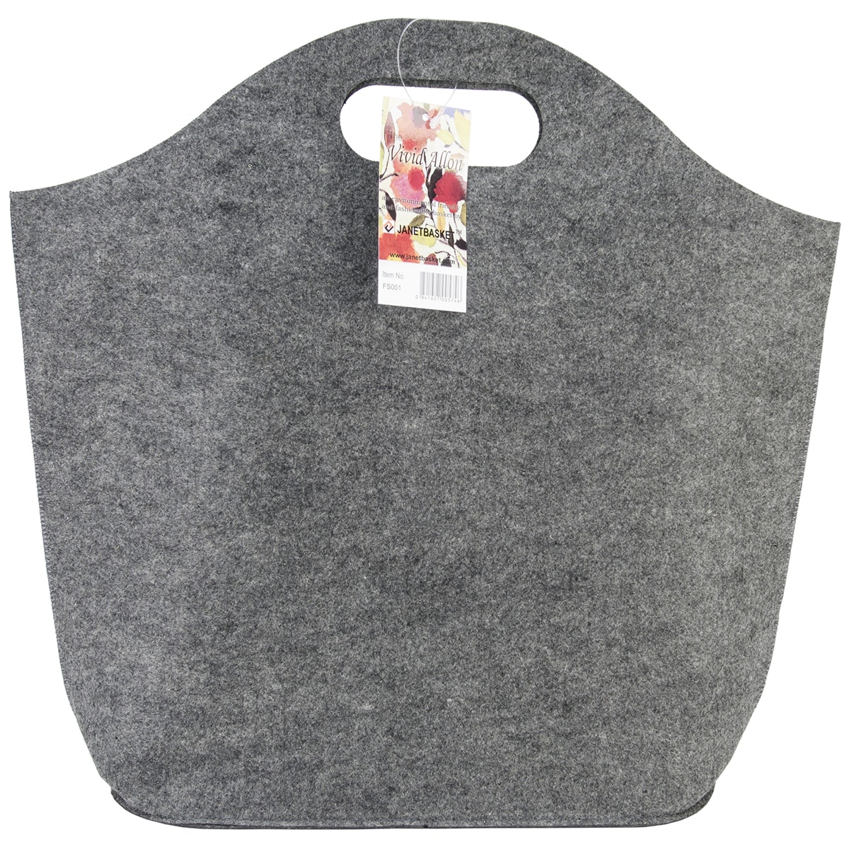 Janetbasket Charcoal Felt Sac