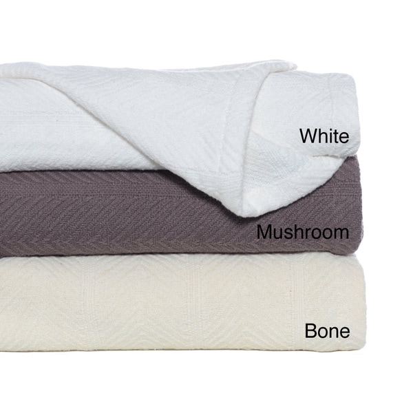 Eddie Bauer Herringbone Cotton Blanket   Shopping   Top