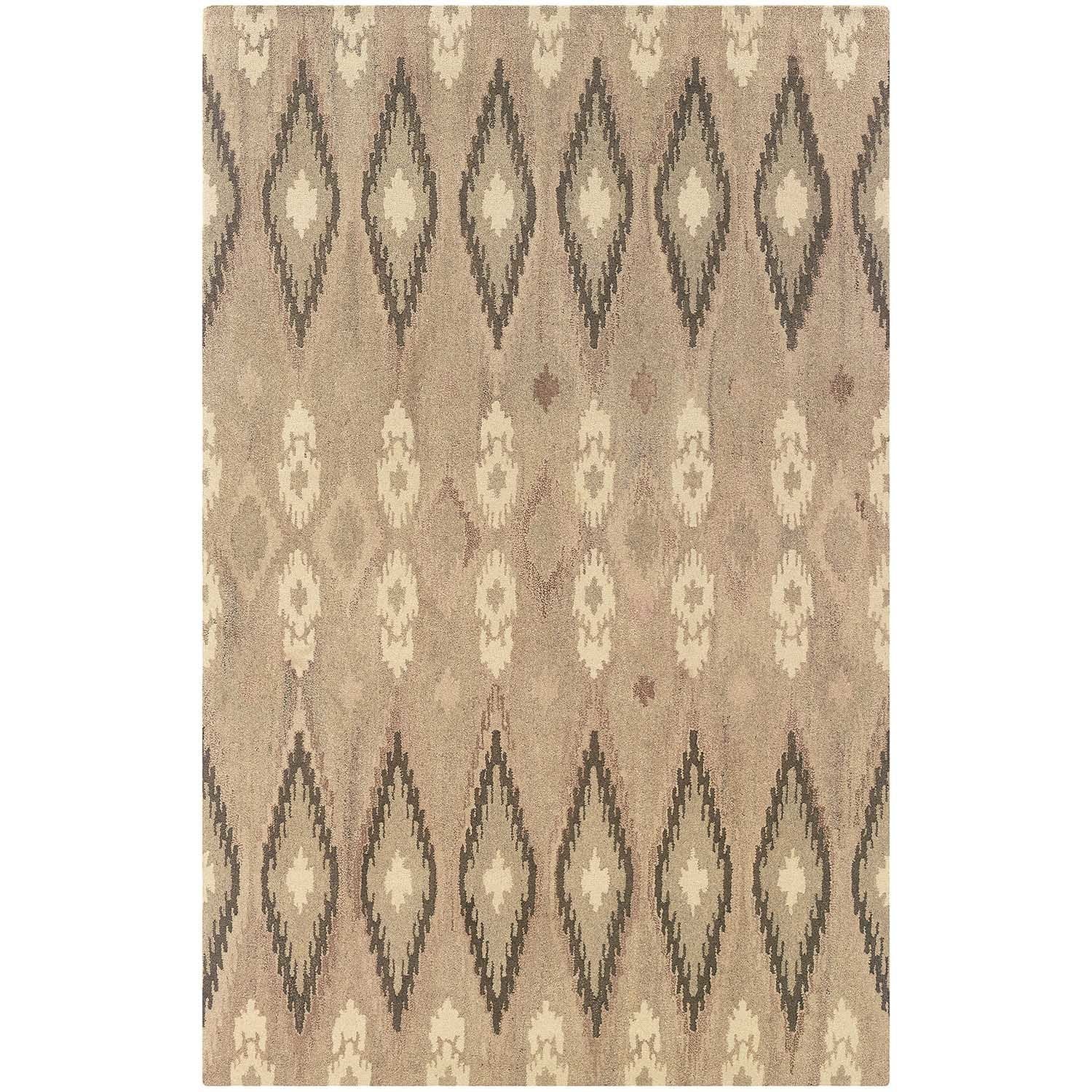 Style Haven Ikat Pattern Hand made Beige/ Ivory Rug (8 X 10) Beige Size 8 x 10
