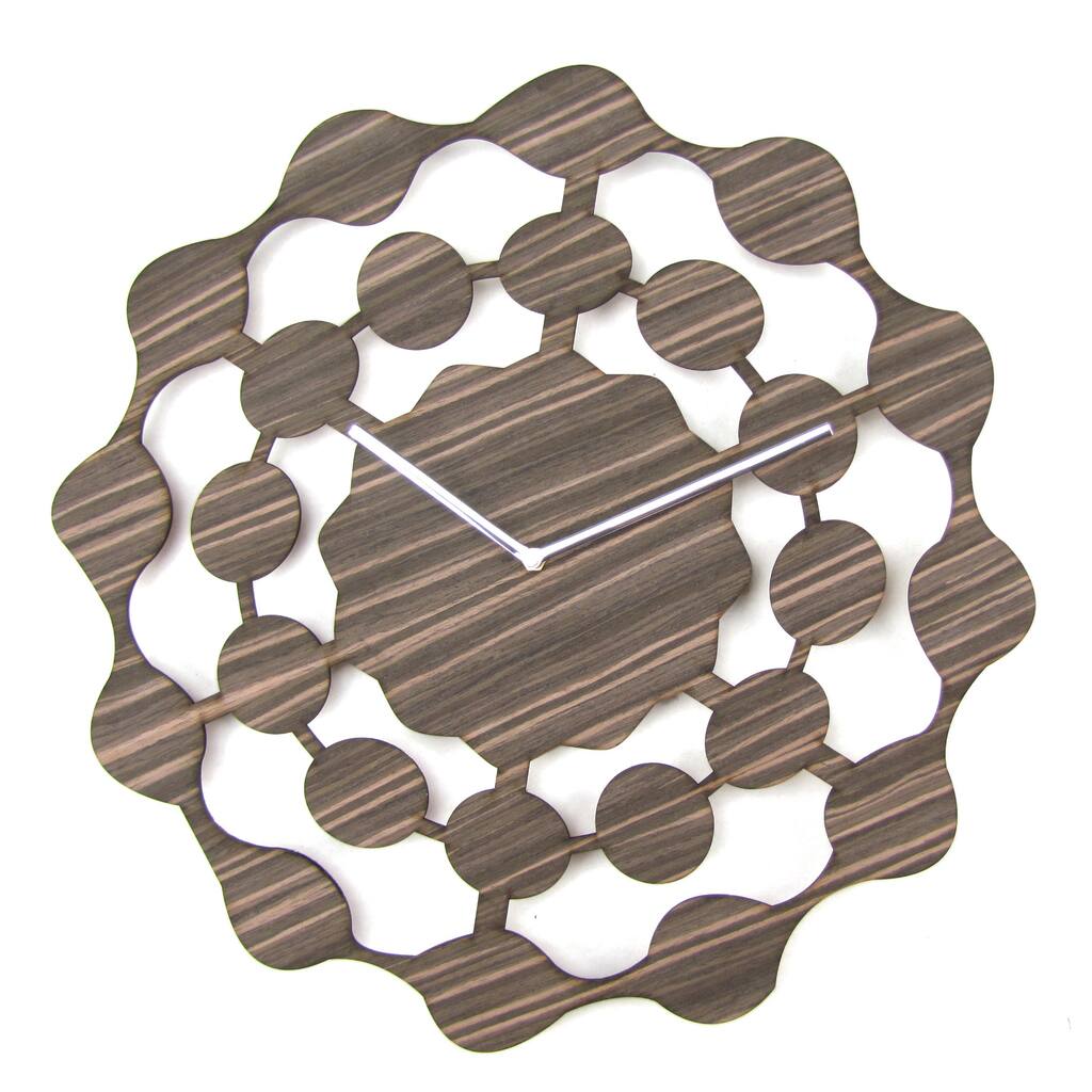 Mid-century Modern 18-inch Wood Yanaki Clock