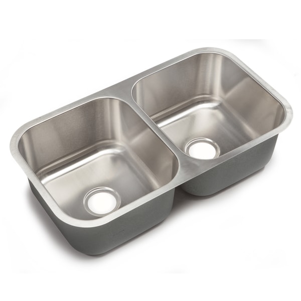 Designer Collection 32.5-inch 18-gauge Equal Double Bowl Kitchen Sink ...