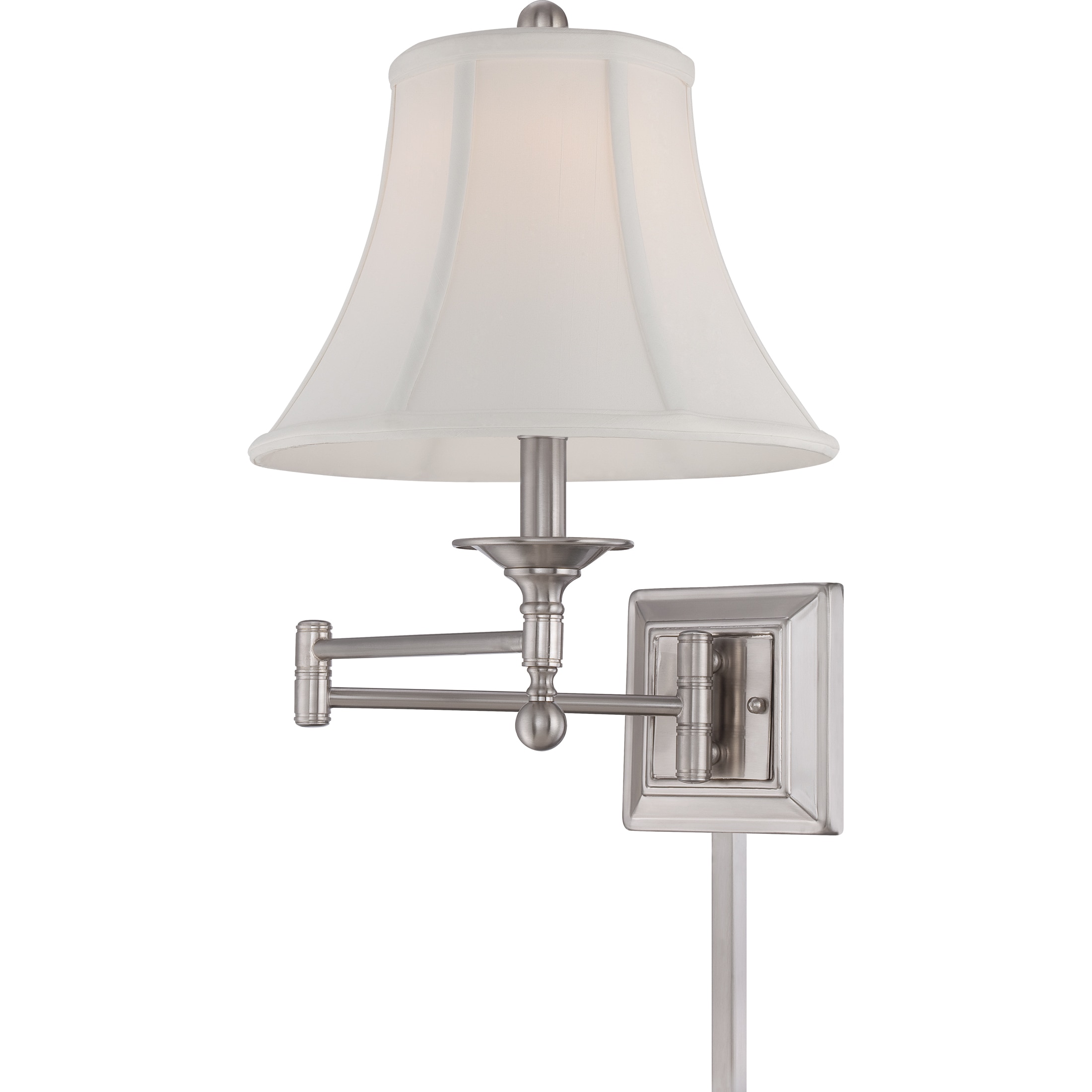 Quoizel Baker Single light Brushed Nickel Swing Arm Wall Lamp