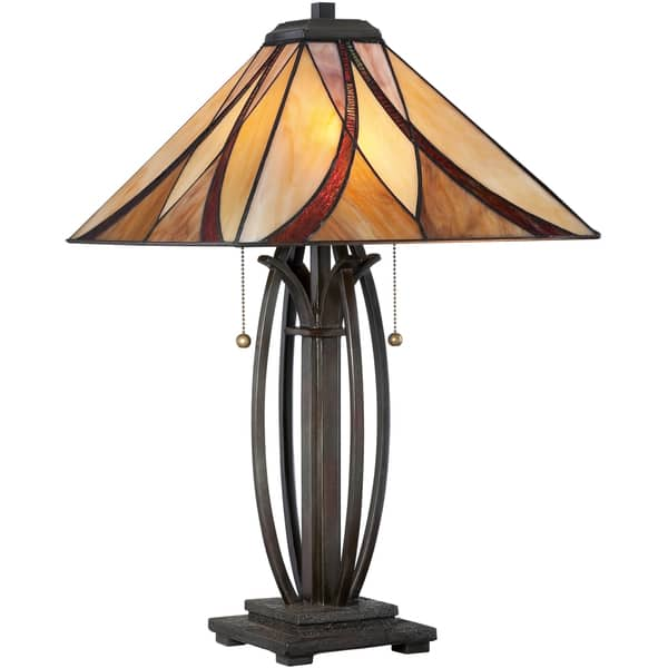 Copper Grove Quentin Tiffany Style Bronze Table Lamp