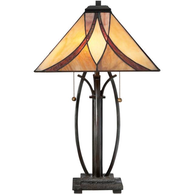 Copper Grove Quentin Tiffany-style Bronze Table Lamp