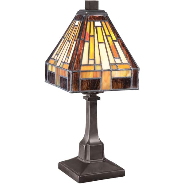 Shop Gracewood Hollow Qosja Tiffany Style Glass Vintage Bronze