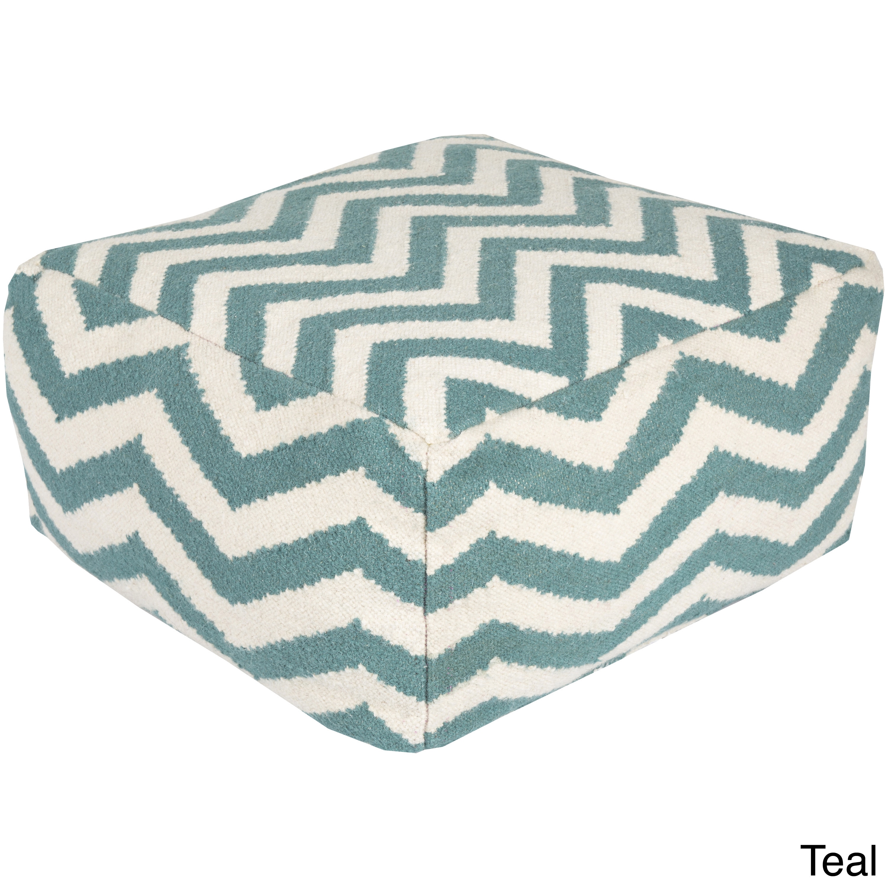 Large Square Chevron 24 inch Pouf