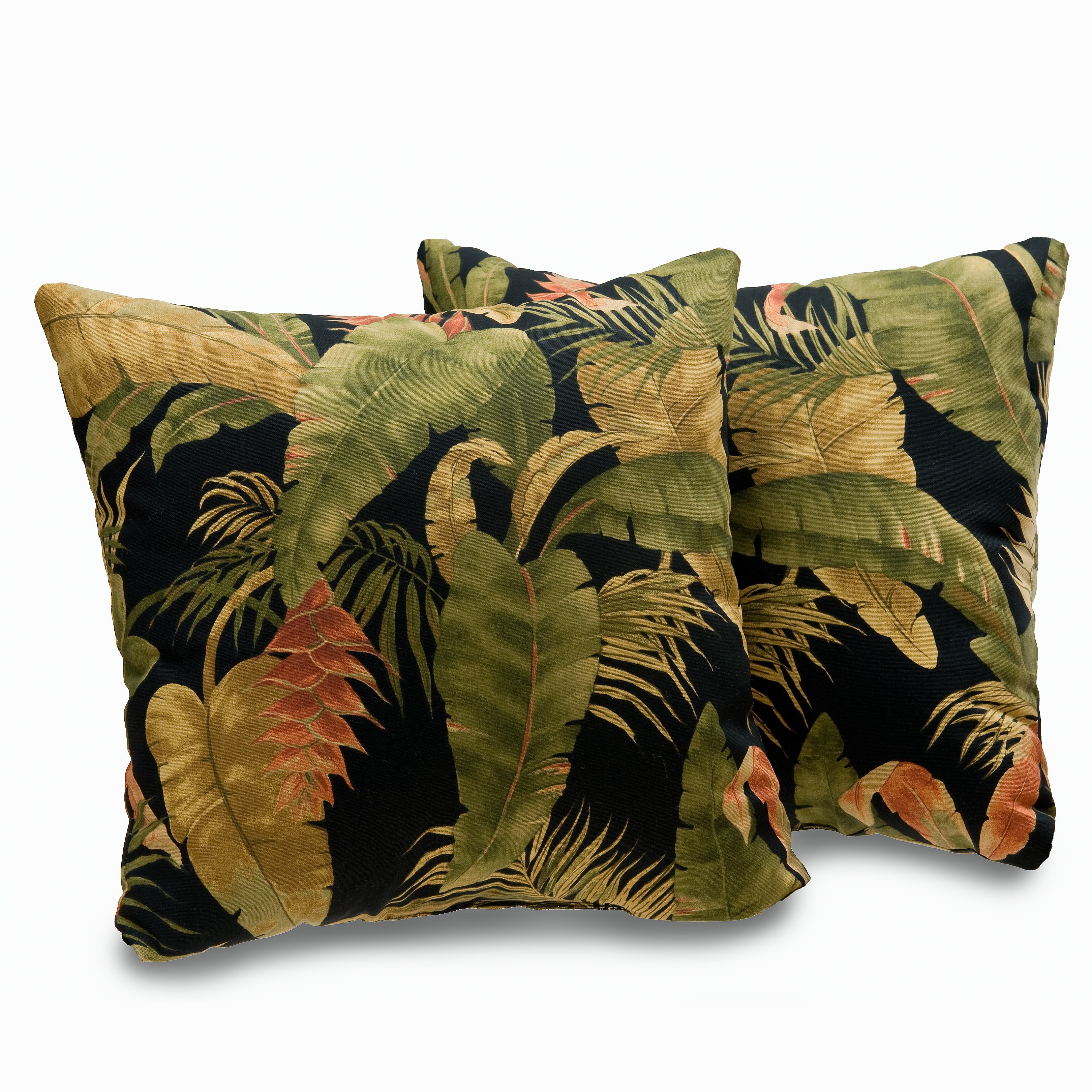 Shop Kokomo Tropical Leaf Print 18 Inch Decorative Throw Pillows