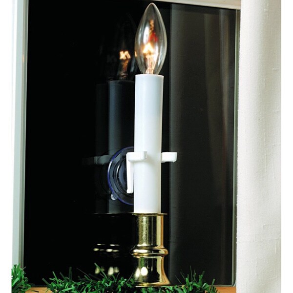 Electric Candle Lamp W//Sensor Blister-Packed 7/"-Brass Plated