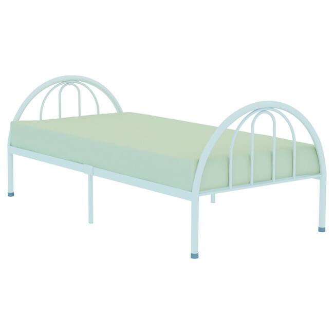 Rack Brooklyn White Steel Twin Bed