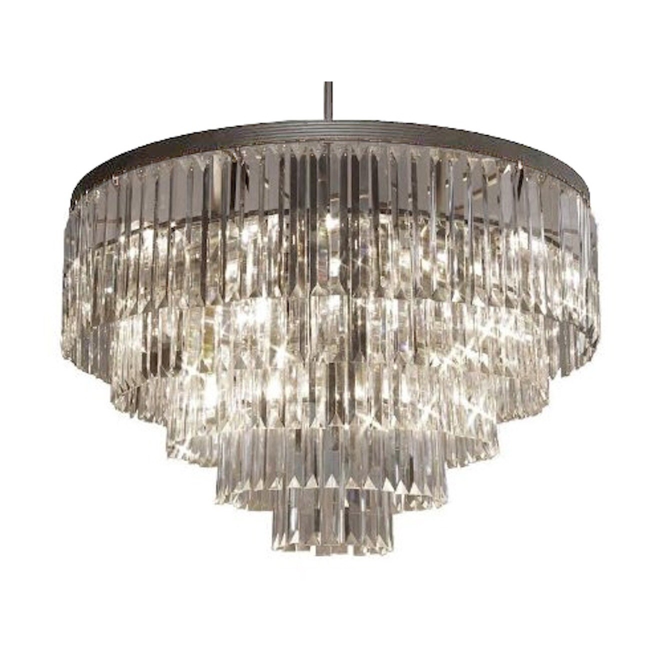 Gallery Palladium Crystal Glass 17-light 5-tier Contemporary Chandelier (1157/17) - Chandeliers For Bedrooms by Overstock.com