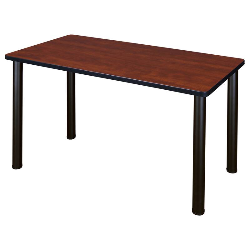 42-inch Kee Training Table -Black Legs - Cherry Finish - Rectangular - Red