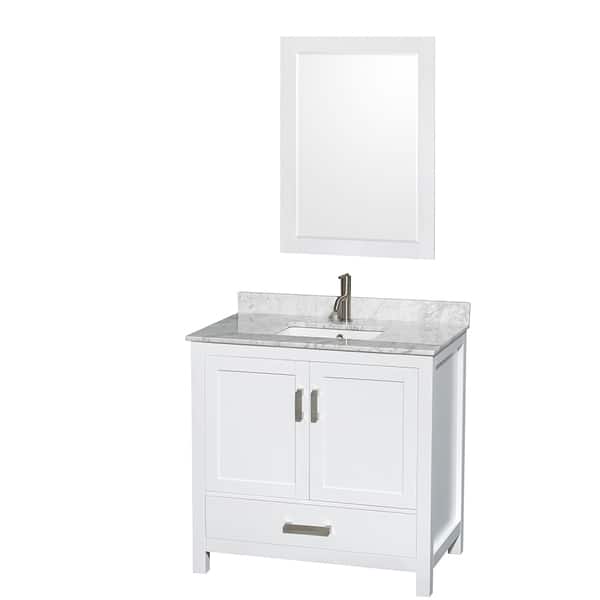 Wyndham Collection Sheffield White 36-inch Single Vanity