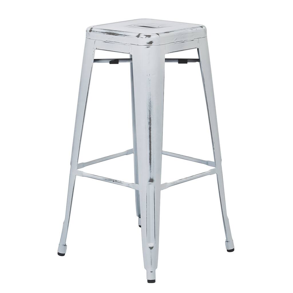 Vintage 30-inch Antique Finish Modern-style Sheet Metal Cafe and Bistro Bar Stools (Set of 4)
