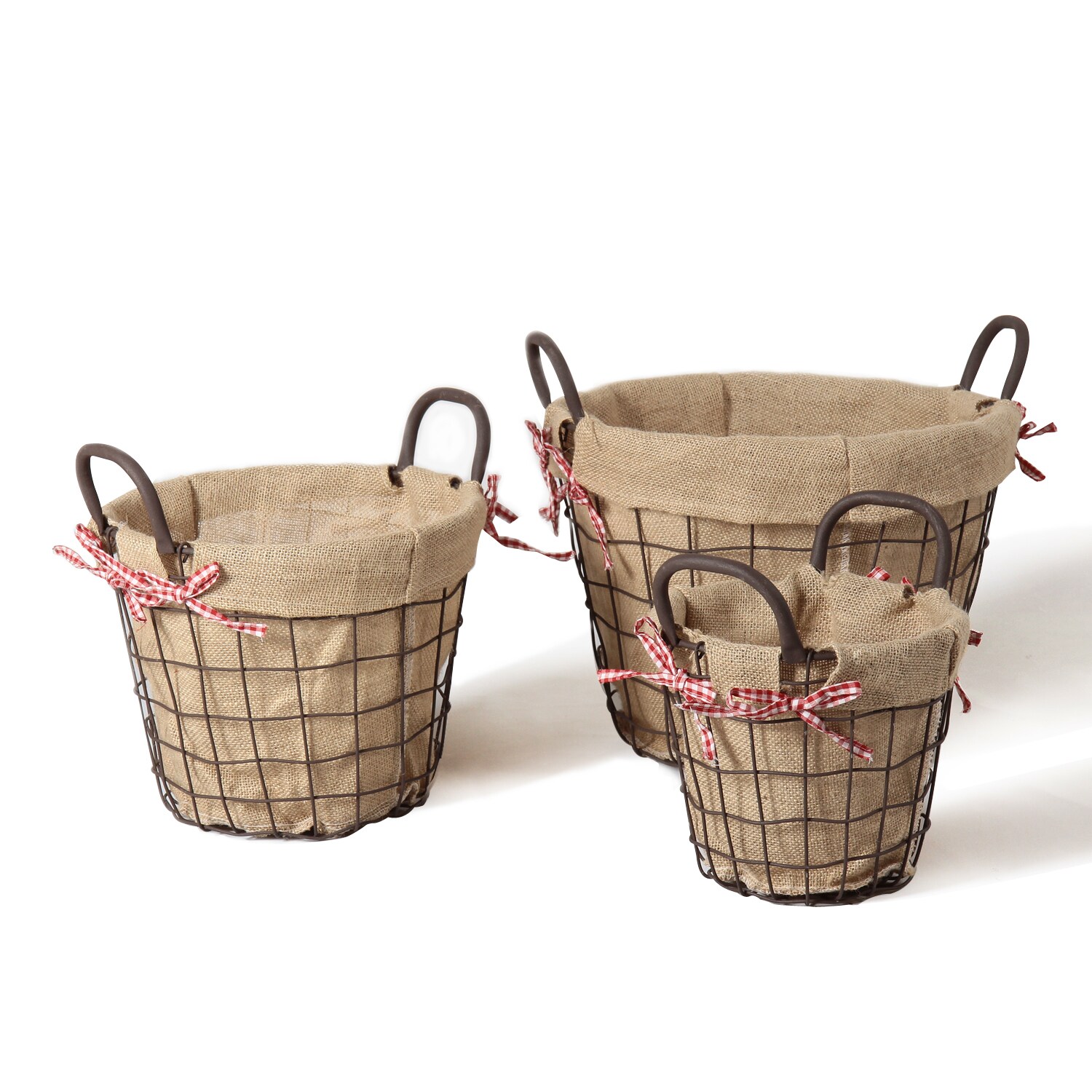 Adeco Circular Rustic Baskets (Set of 3) Free Shipping Today