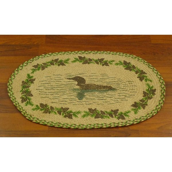 Duck Pond Jute Braided Oval Welcome Mat (17 x 26)   16178273