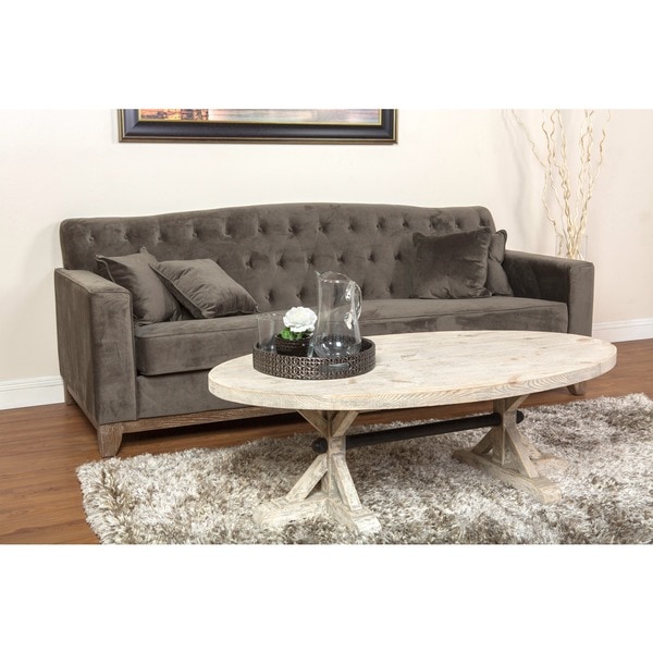 Kosas Home Urban Warm Grey Button-tufted Cate Sofa