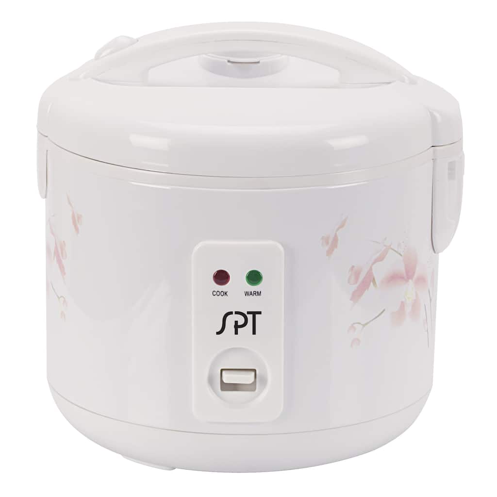 SPT White 6-cup Rice Cooker and Steamer