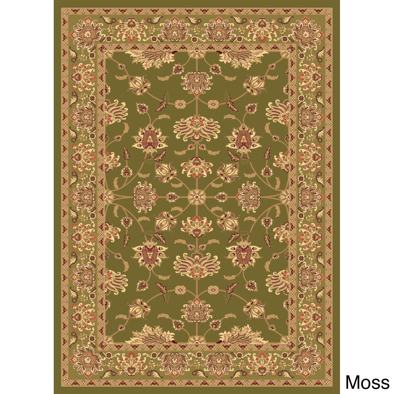 Rugs America Corp New Vision Kashan Area Rug (710 X 1010) Olive Size 8 x 10