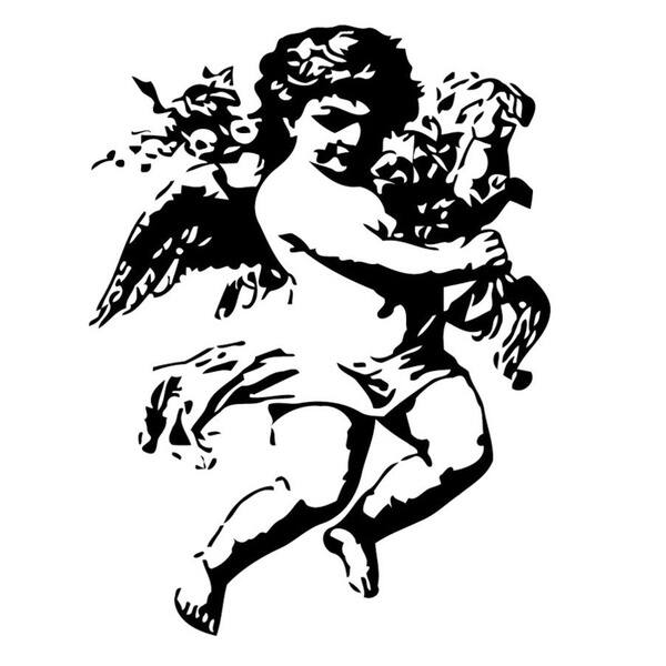 Angel Cupid Vinyl Wall Decal - Overstock - 8969730