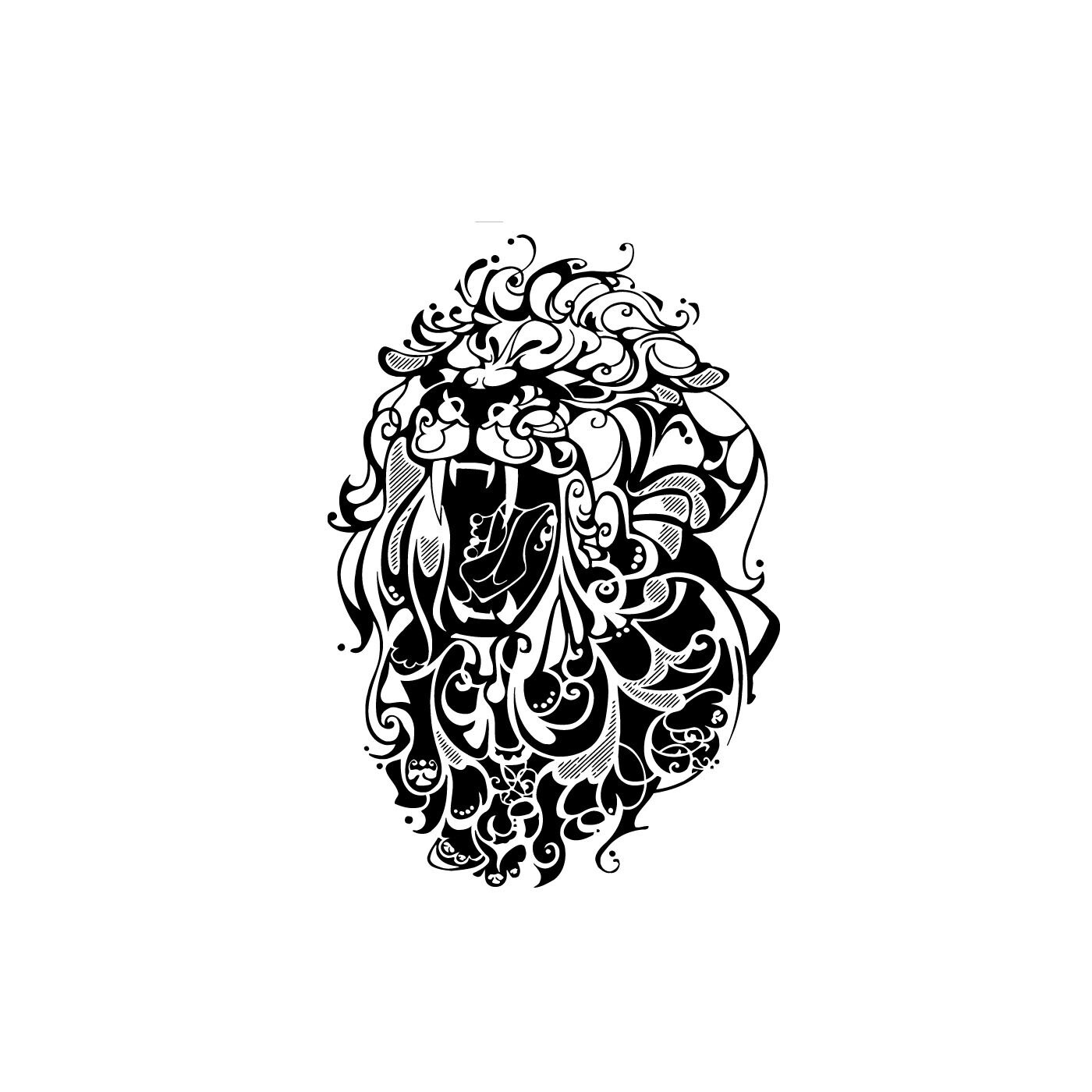 Shop Tribal Lion Tattoo Vinyl Wall Decal Overstock