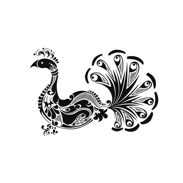 Shop Peacock Bird Vinyl Wall Decal - Free Shipping On Orders Over $45 