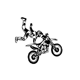 Dirt Bike Making Stunt Vinyl Wall Art Decal - Free Shipping On Orders ...