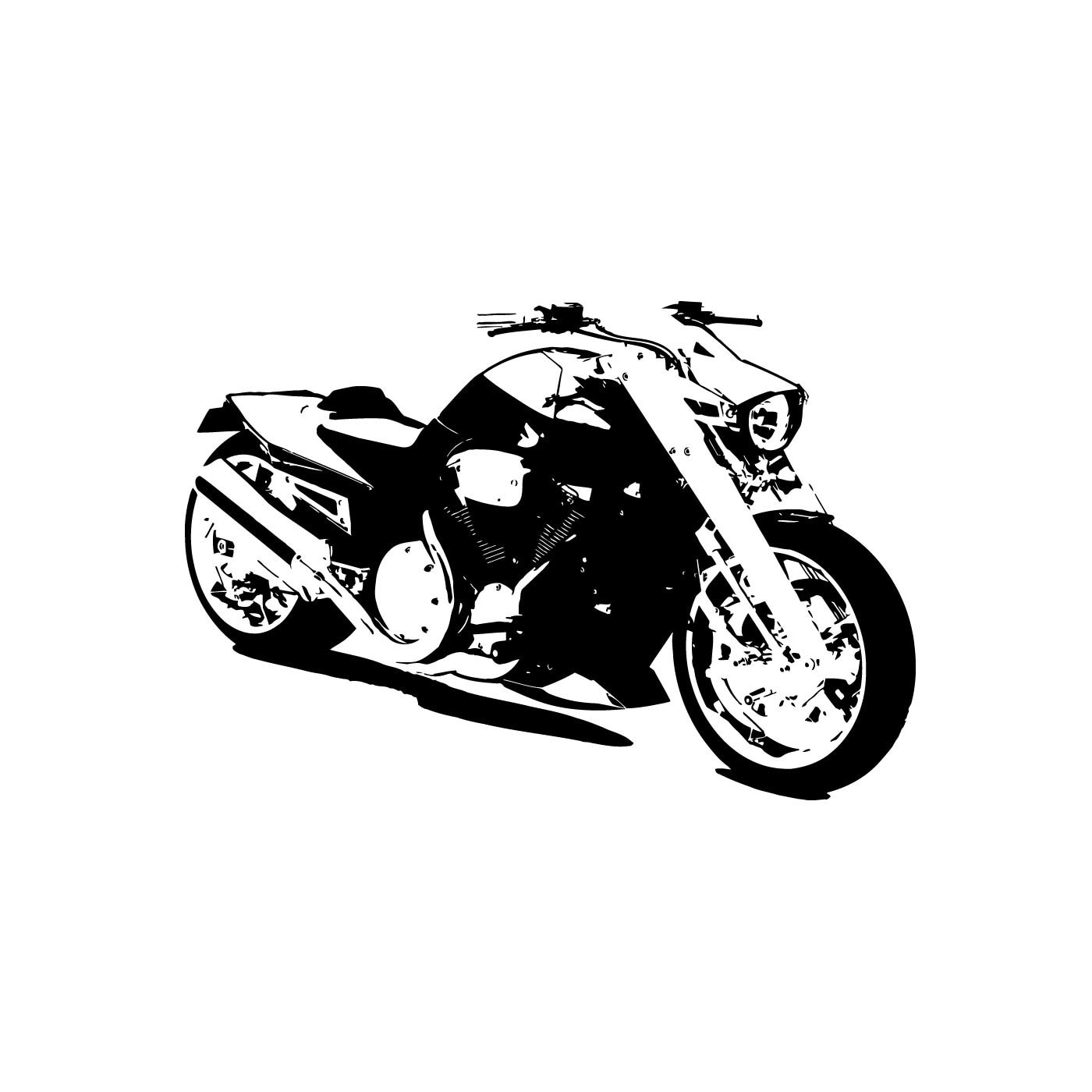 Custom Bike Vinyl Wall Art Decal (BlackEasy to apply You will get the instructionDimensions 22 inches wide x 35 inches long )