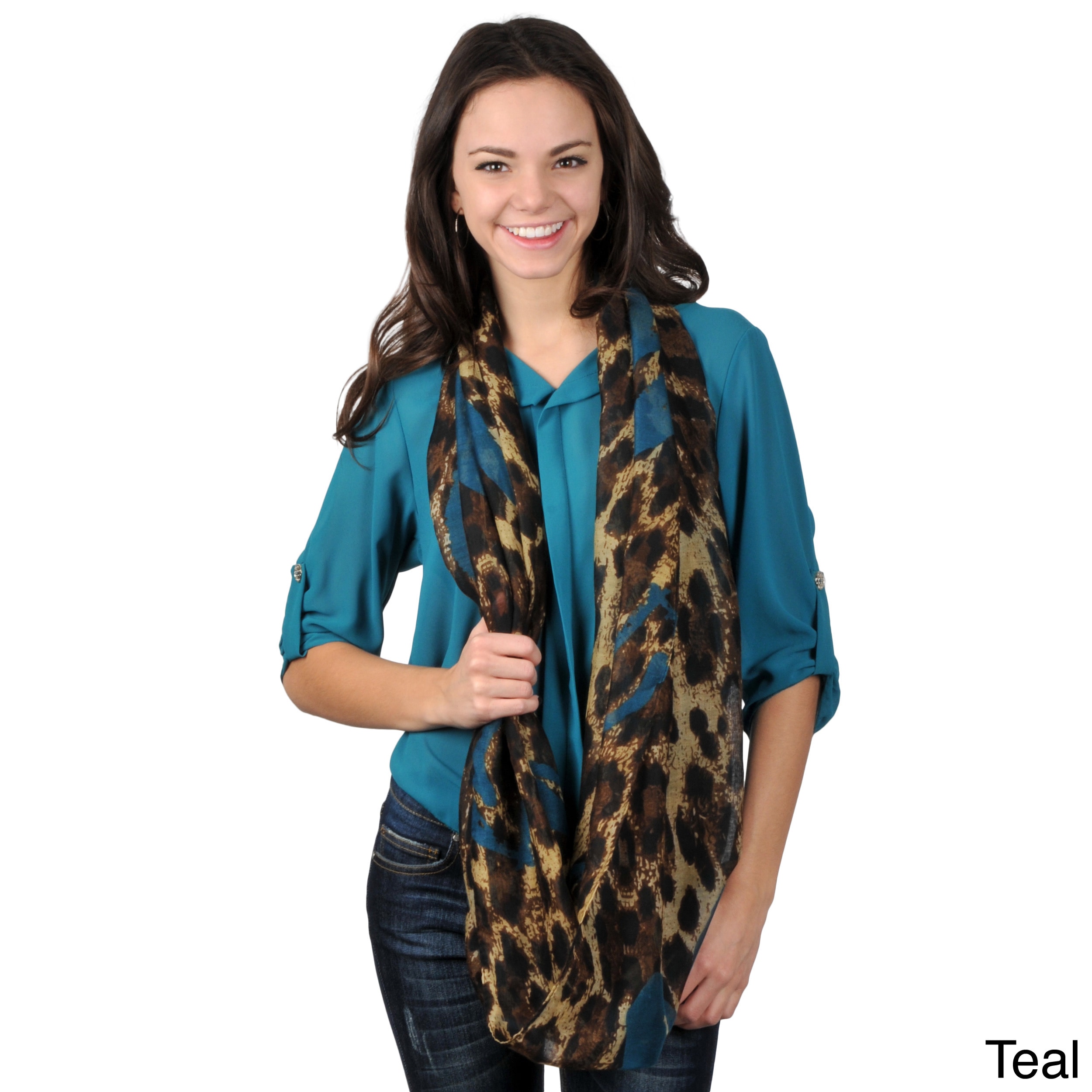 Journee Collection Womens Multi print Infinity Scarf