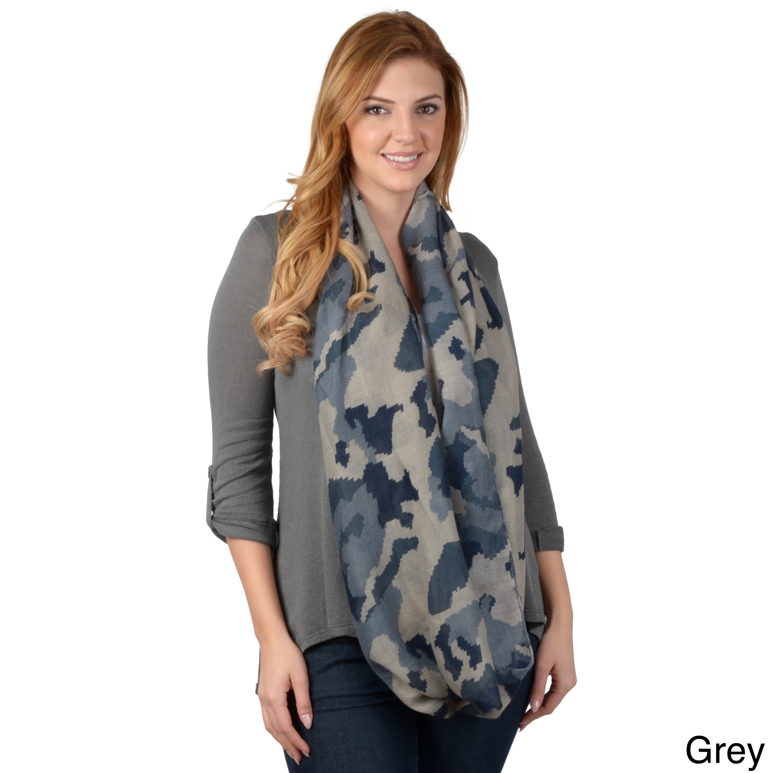 Journee Collection Womens Multi print Infinity Scarf