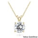 preview thumbnail 3 of 10, Ice Sterling Silver 2ct TGW Round Cubic Zirconia Solitaire Pendant Necklace Yellow Gold/Silver