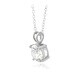 preview thumbnail 4 of 10, Ice Sterling Silver 2ct TGW Round Cubic Zirconia Solitaire Pendant Necklace