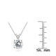 preview thumbnail 7 of 10, Ice Sterling Silver 2ct TGW Round Cubic Zirconia Solitaire Pendant Necklace