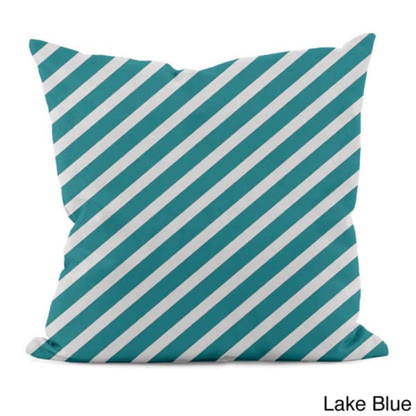 18x18 Throw Pillow Cover: Diagnol Corded Stripe