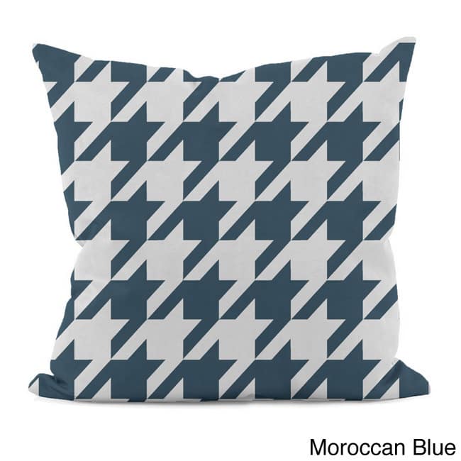 Bright Geometric Houndstooth 20x20-inch Decorative Pillow