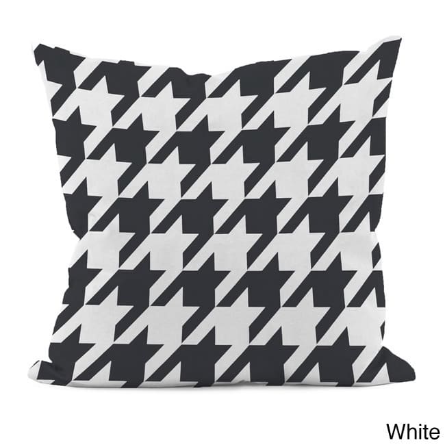 Bright Geometric Houndstooth 20x20-inch Decorative Pillow