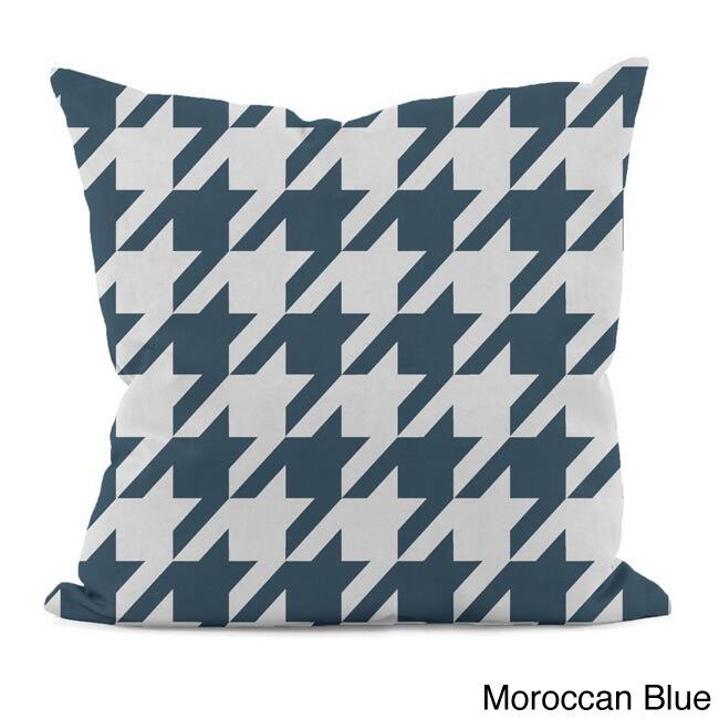 Bright Geometric Houndstooth 16x16-inch Decorative Pillow