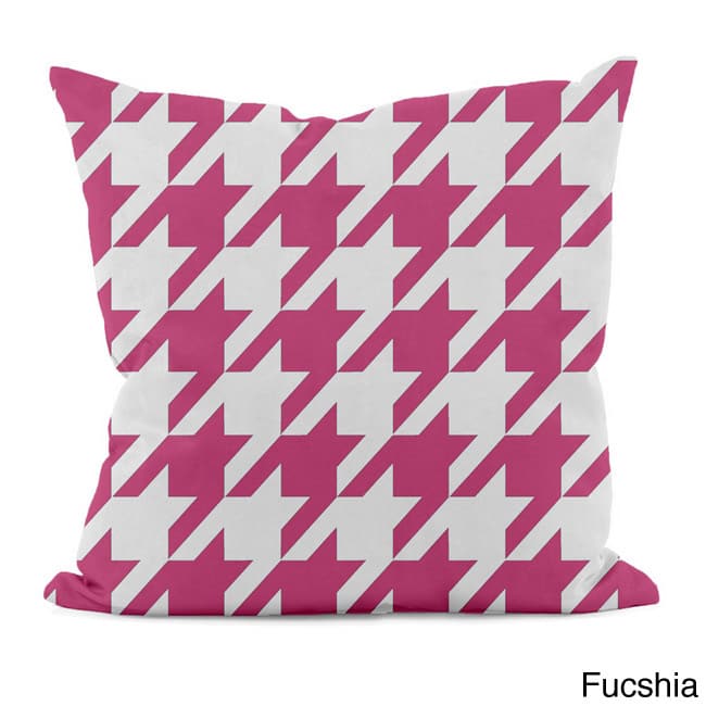 Bright Geometric Houndstooth 16x16-inch Decorative Pillow