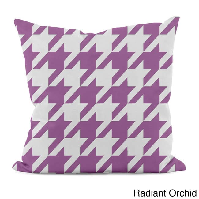 Bright Geometric Houndstooth 16x16-inch Decorative Pillow