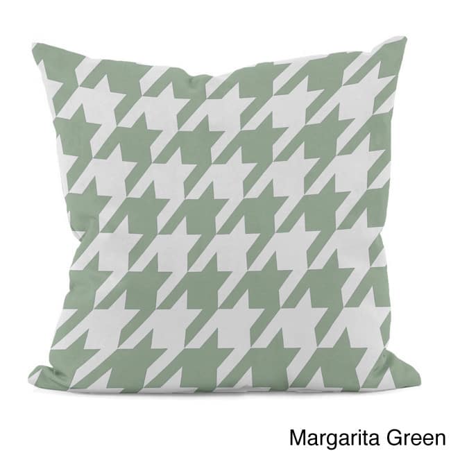 Bright Geometric Houndstooth 16x16-inch Decorative Pillow