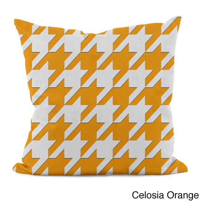 Bright Geometric Houndstooth 16x16-inch Decorative Pillow