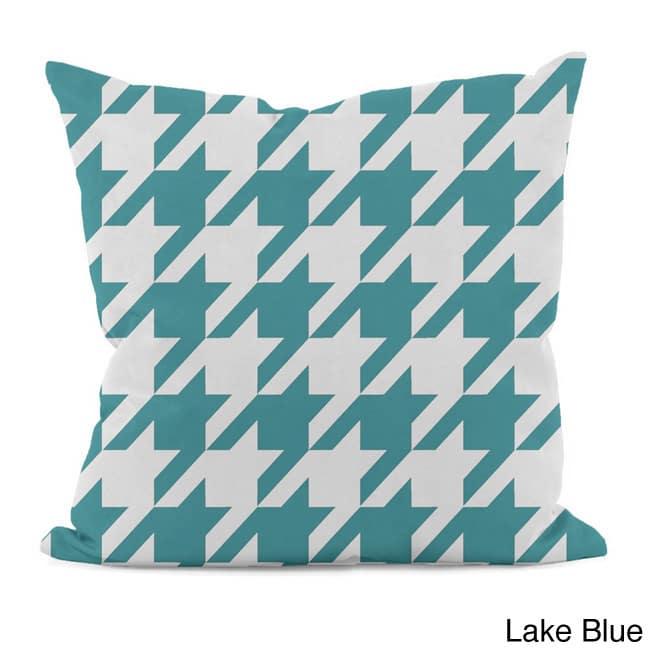 Bright Geometric Houndstooth 16x16-inch Decorative Pillow