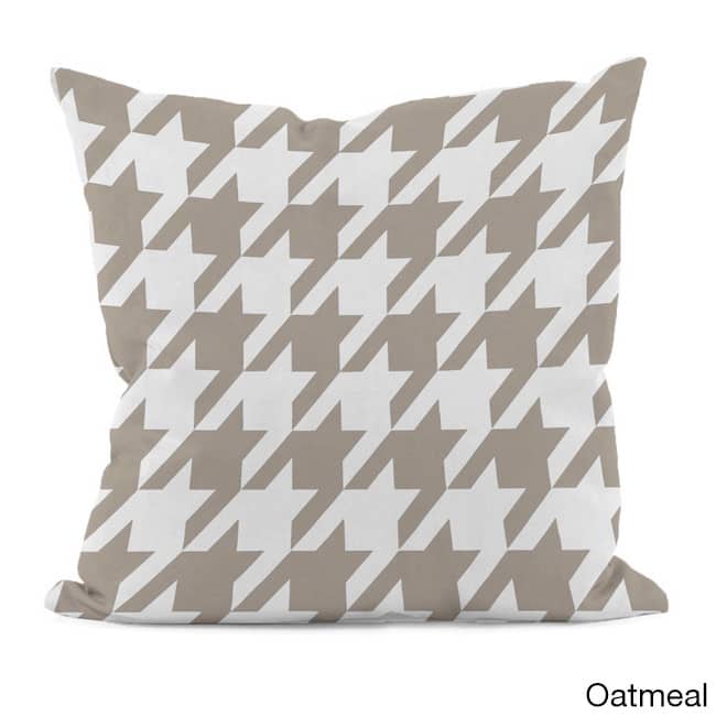 Bright Geometric Houndstooth 16x16-inch Decorative Pillow