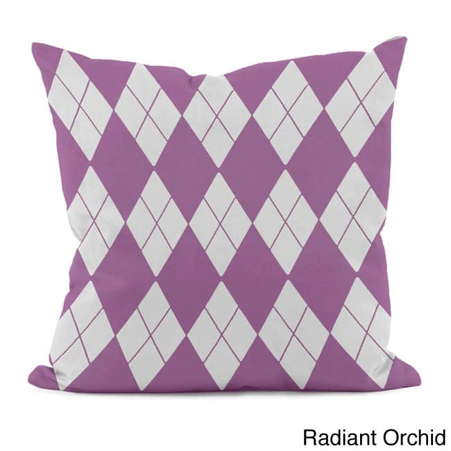 Bright Geometric Argyle 20x20-inch Decorative Pillow