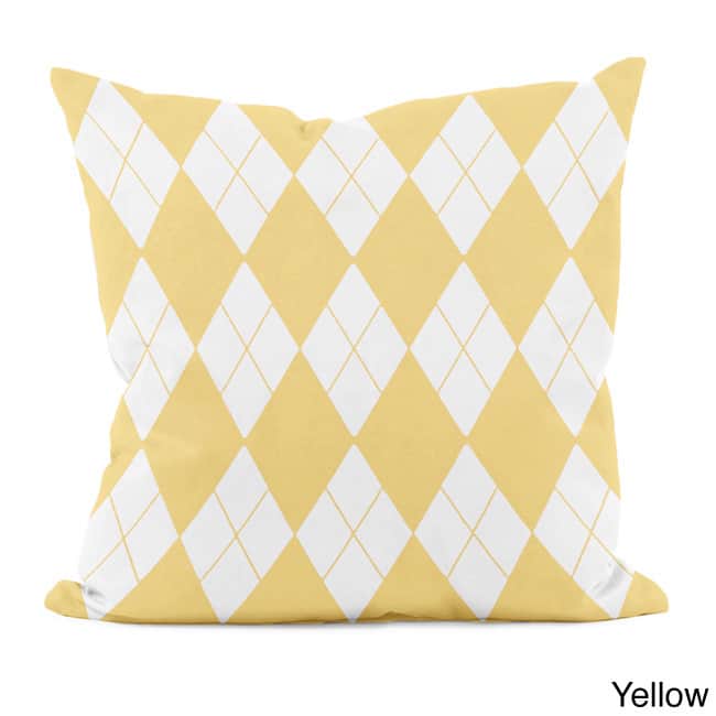 Bright Geometric Argyle 20x20-inch Decorative Pillow