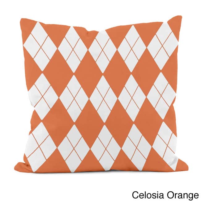 Bright Geometric Argyle 18x18-inch Decorative Pillow
