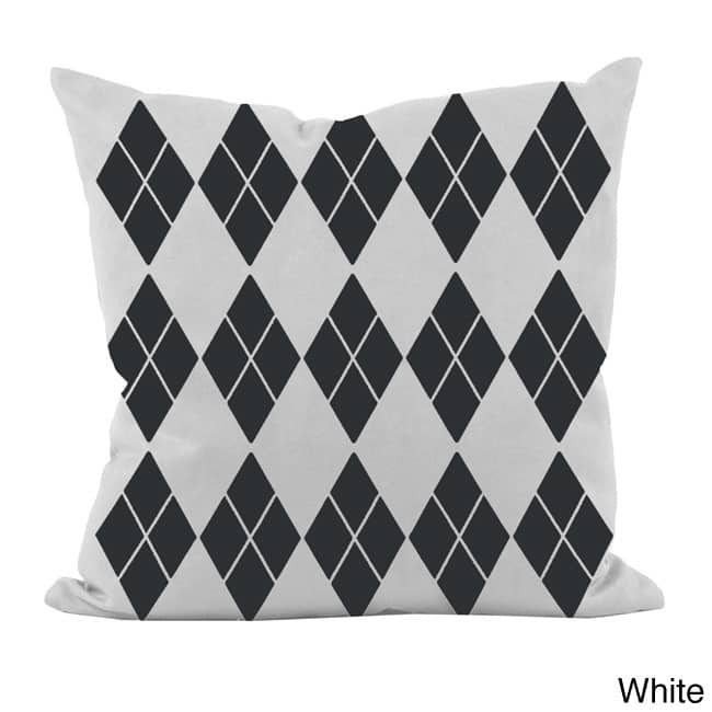 Bright Geometric Argyle 18x18-inch Decorative Pillow