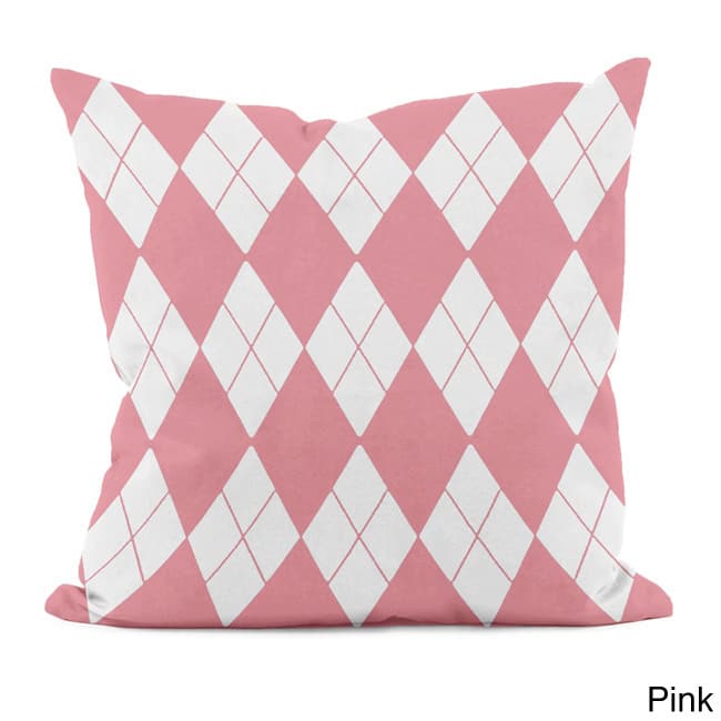 Bright Geometric Argyle 18x18-inch Decorative Pillow